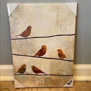 Birds on Wire Canvas Art new